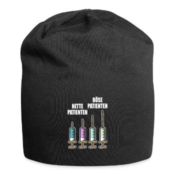 Spritzen Nette Patienten Böse Patienten Geschenk - Jersey-Beanie - Schwarz - Vorne