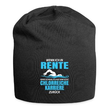 Rente Schwimmlehrer Bademeister Bademeisterin - Jersey-Beanie - Schwarz - Vorne