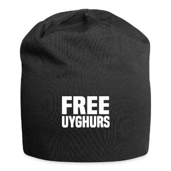 Freie Uiguren - Jersey-Beanie - Schwarz - Vorne