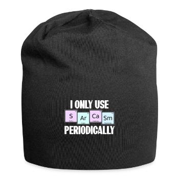 I Only Use Sarcasm Periodically Elements Chemistry - Jersey Beanie - black - Front