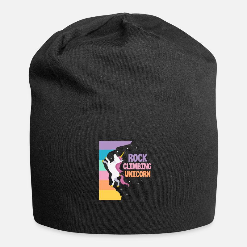 Klettern Einhorn - Jersey-Beanie - Schwarz