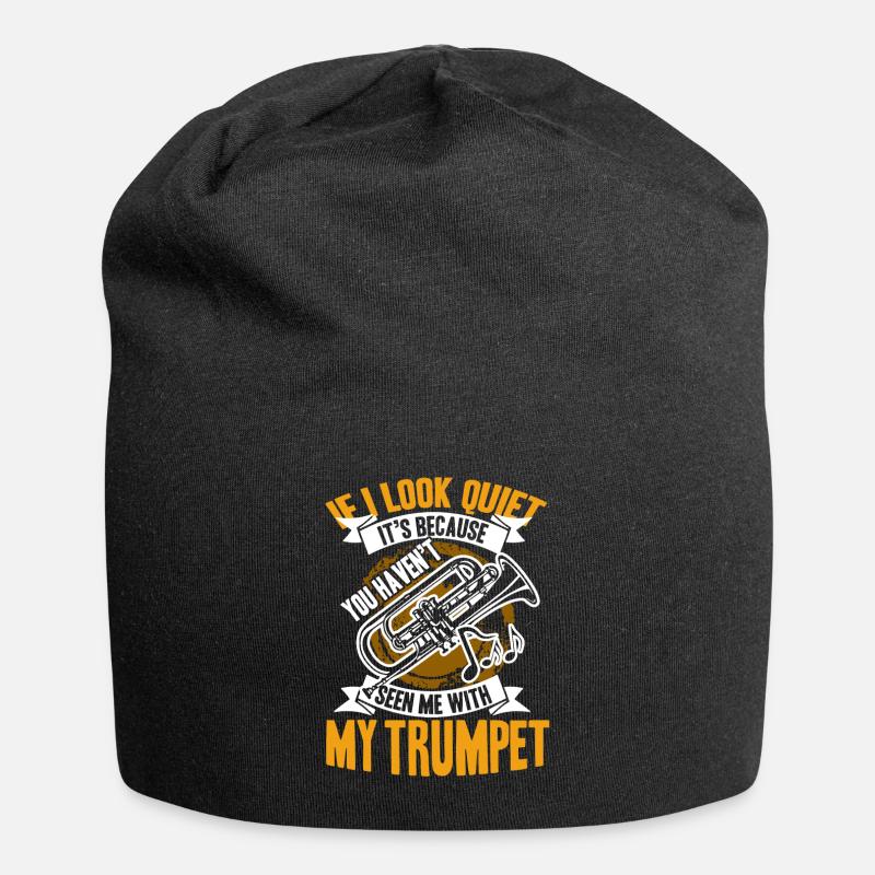 Trompette m'a vu avec ma trompette - Bonnet en jersey - noir
