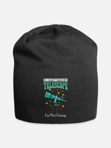 Astronom Astronomy Sternenkunde Telescope Weltraum - Jersey-Beanie - Schwarz