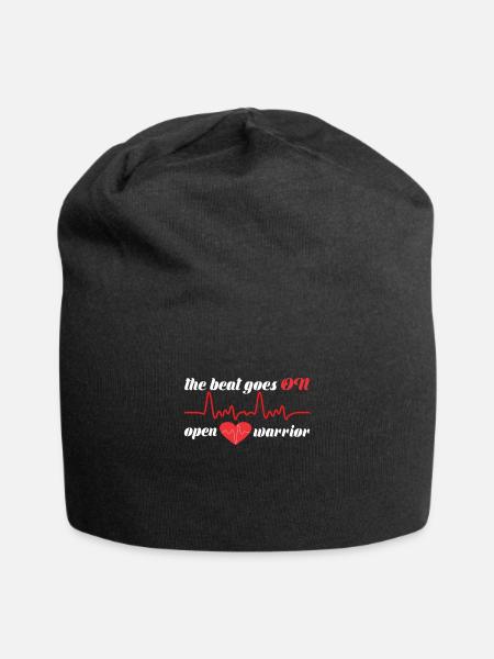 Bypass Genesung nach Operation am Herzen - Jersey-Beanie - Schwarz