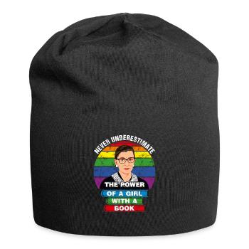 Feminist Ruth Bader Ginsburg RBG Quote Girl With B - Jersey Beanie - black - Front