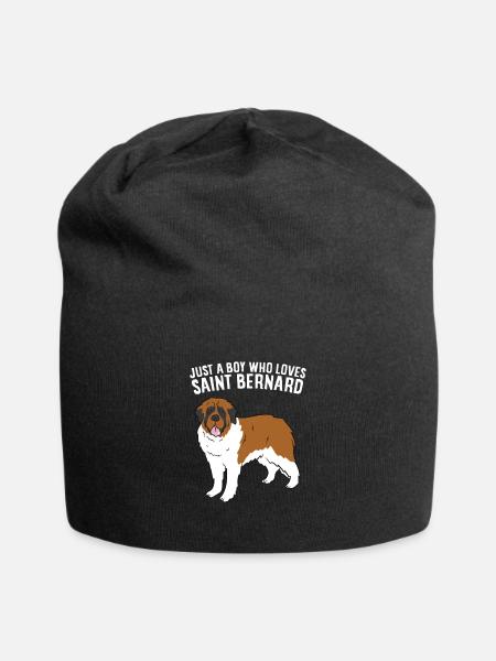 Nur Ein Junge der Bernhardiner Hunde Liebt - Jersey-Beanie - Schwarz