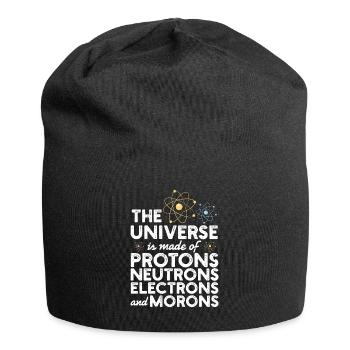 The Universe Is Made Of Protons Neutrons Geschenk - Jersey-Beanie - Schwarz - Vorne
