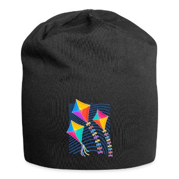 Kite flying kite kite kite kids gift - Jersey Beanie - black - Front