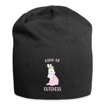 Niedlicher Hase lustiges Kaninchen süßes Tier - Jersey-Beanie - Schwarz - Vorne