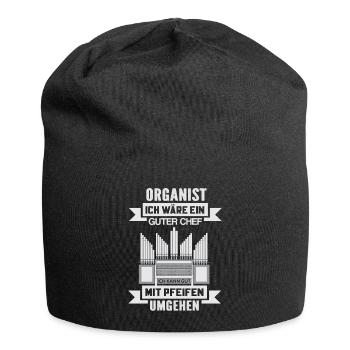 ORGANIST Orgelspieler Kirchenmusiker Orgeler - Jersey-Beanie - Schwarz - Vorne