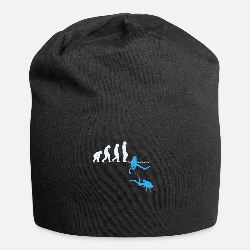 Taucher Evolution Shirt Geschenk Tauchen - Jersey-Beanie - Schwarz