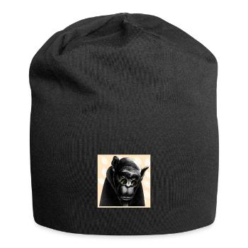 Monkey - drawing - Jersey Beanie - black - Front