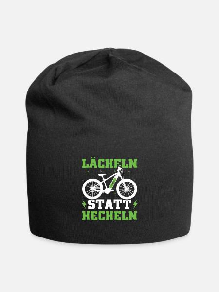 Lächeln statt Hecheln Ebike Geschenkidee - Jersey-Beanie - Schwarz