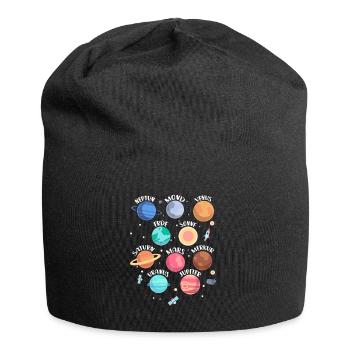 Weltall Astronomie Nasa Milchstraße Geschenkidee - Jersey-Beanie - Schwarz - Vorne