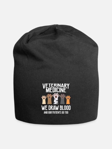 Veterinary medicine Veterinary technology Animal rescue - Jersey Beanie - black