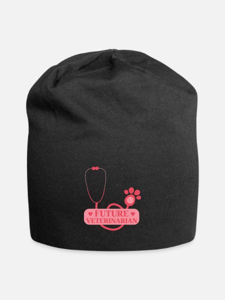 Zukünftige Tierärztin Tierarzt Studentin Kind - Jersey-Beanie - Schwarz