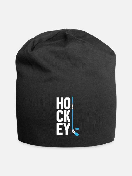 Cadeau de joueur de hockey sur glace Drôle de fils de hockey - Bonnet en jersey - noir