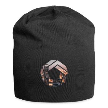 Hexagone des nœuds de la ville - Bonnet en jersey - noir - Devant