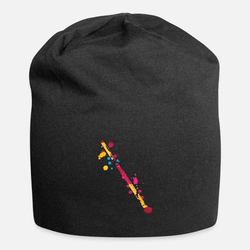Querflöte Splash - Jersey-Beanie - Schwarz