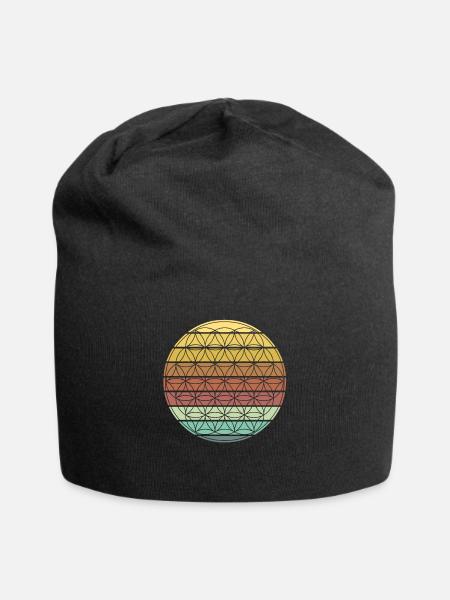 Blume des Lebens Chakra - Jersey-Beanie - Schwarz