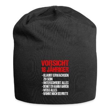 18 Jahre 18 Geburtstag Geschenk - Jersey-Beanie - Schwarz - Vorne