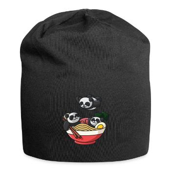 Boîte de nouilles à soupe de ramen Bol de ramen drôle Panda Pool - Bonnet en jersey - noir - Devant