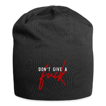 Don't give a fuck - fuck it - Jersey Beanie - black - Front