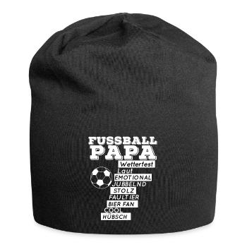 Fußball PAPA GESCHENKIDEE GEBURTSTAG - Jersey-Beanie - Schwarz - Vorne