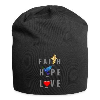 Jesus Jesus Jesus Christlicher Christ - Jersey-Beanie - Schwarz - Vorne