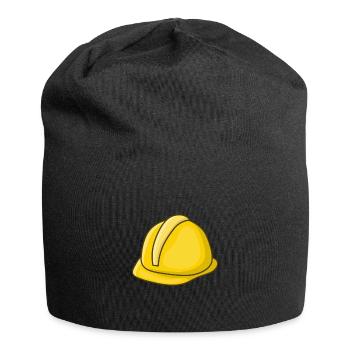 Artisan travailleur de la construction casque - Bonnet en jersey - noir - Devant