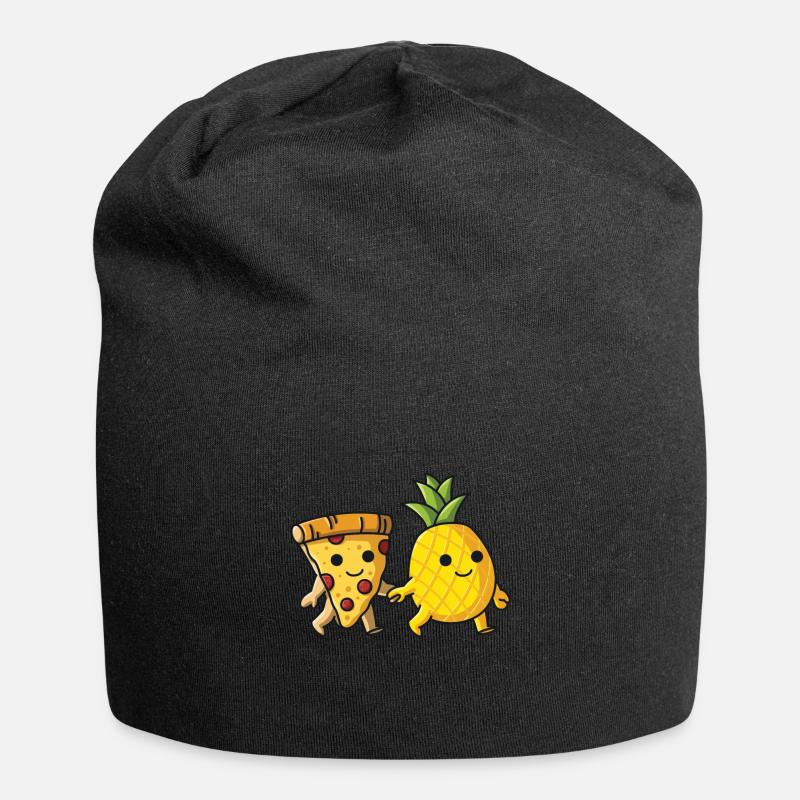 Pizza Hawaï Pizza Ananas Manger Pizza & Ananas - Bonnet en jersey - noir