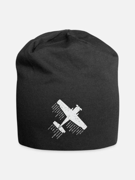 Flugzeug-Pilot Phonetisches Alphabet Geschenk - Jersey-Beanie - Schwarz