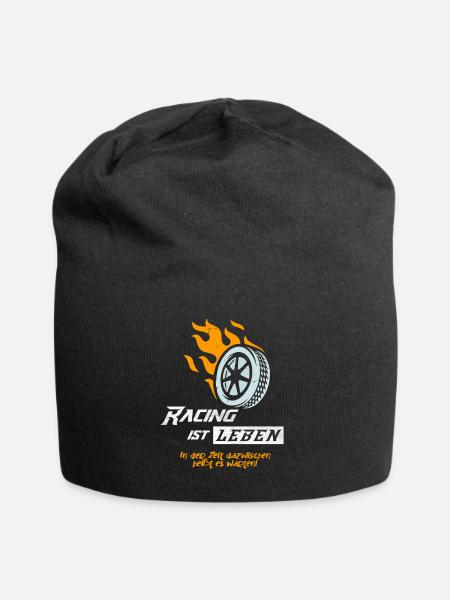 Racing Motorsport Rennfahrer Spruch - Jersey-Beanie - Schwarz