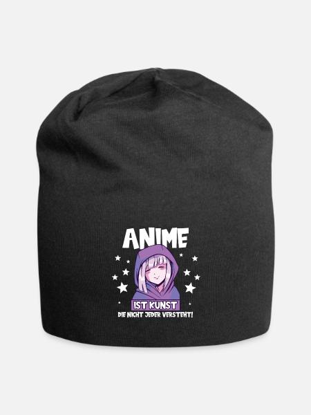 Anime Tshirt Herren Damen Japanisch Manga - Jersey-Beanie - Schwarz