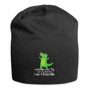 crocodiles can't fly - Jersey Beanie - black - Front