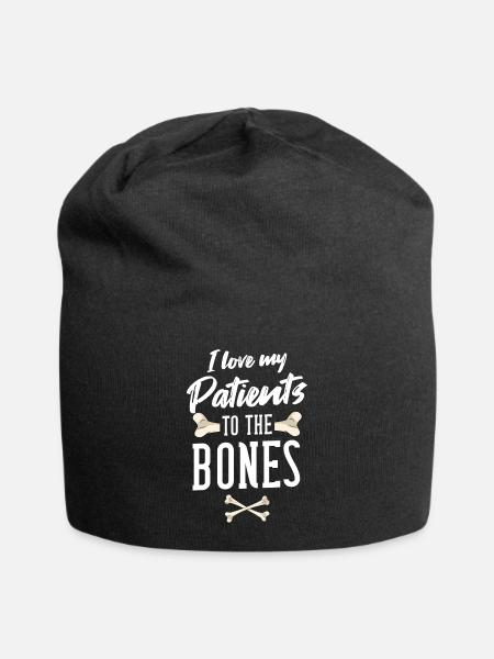 Orthopädischer Chirurg Geschenk Knochen Orthopäde - Jersey-Beanie - Schwarz