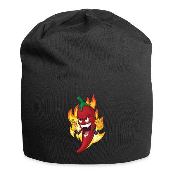 Idée cadeau épicé au piment - Bonnet en jersey - noir - Devant