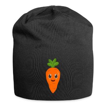 Carrot carrot vegetable - Jersey Beanie - black - Front