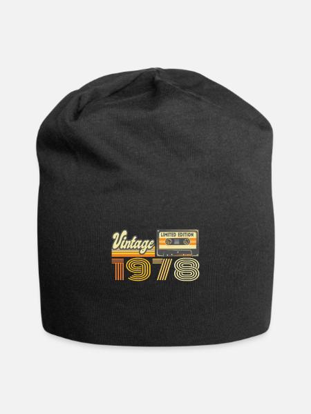 Vintage 1978 Cassette Mixtape - 42e anniversaire - Bonnet en jersey - noir