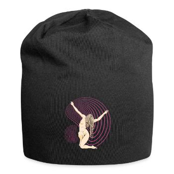 Expliziter Akt nakte Frau erotische Kunst - Jersey-Beanie - Schwarz - Vorne