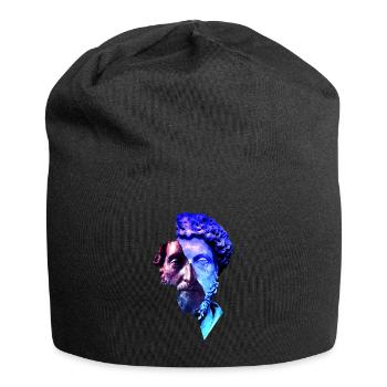 Stoicism Marcus Aurelius Purple Universe Artwork - Jersey Beanie - black - Front