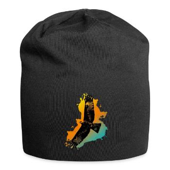 Falconer with falcon gift for falcon friends - Jersey Beanie - black - Front
