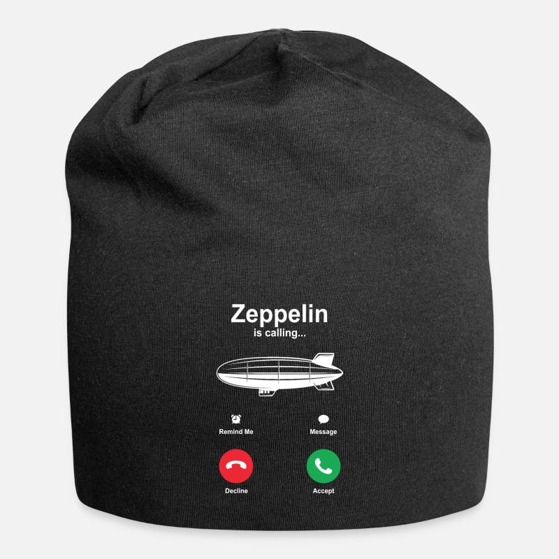 Zeppelin - Jersey-Beanie - Schwarz