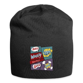 Cadeau pour enfants de bandes dessinées de super-héros de bande dessinée - Bonnet en jersey - noir - Devant