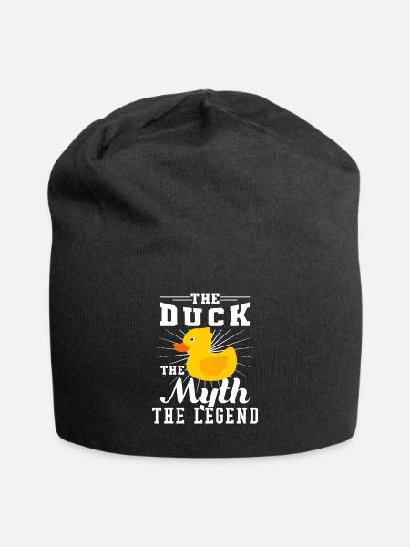 Rubber Duck Squeaky Duck Gift - Jersey Beanie - black