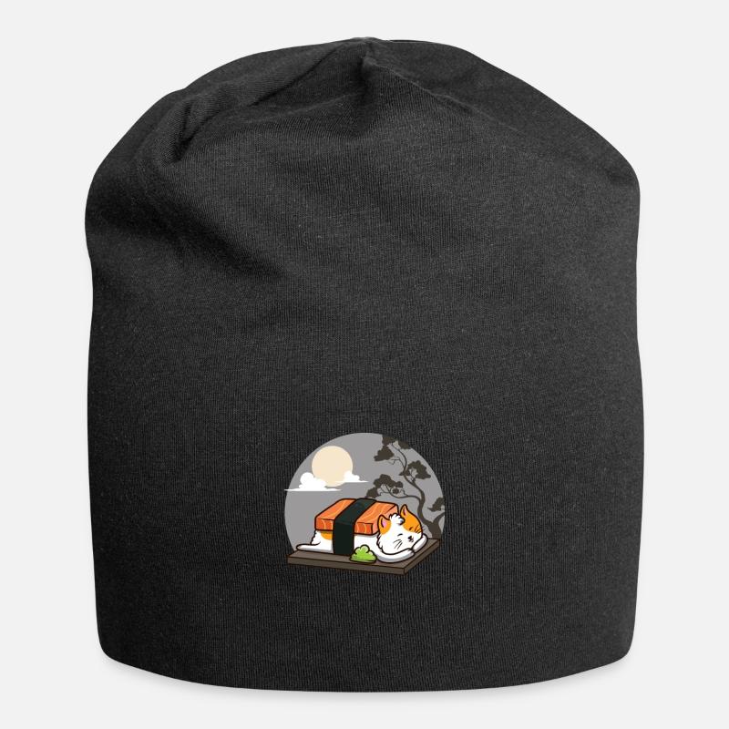 Sushi cat - Jersey Beanie - black