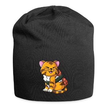 Sushi tigre chat japonais sushi dames - Bonnet en jersey - noir - Devant