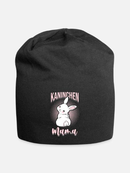 Kaninchen Mama Hase Karnickel Mutter Lustige Sprüc - Jersey-Beanie - Schwarz