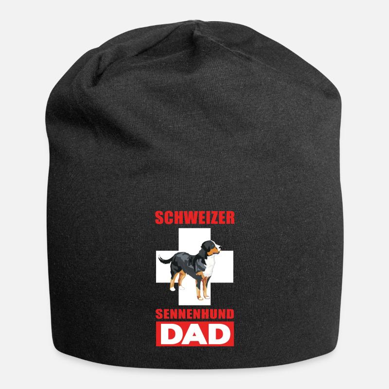 Schweizer Sennenhund Geschenkidee Hund - Jersey-Beanie - Schwarz