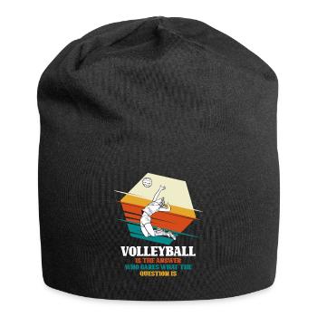 Volleyball is the answer - volleyball players - Jersey Beanie - black - Front